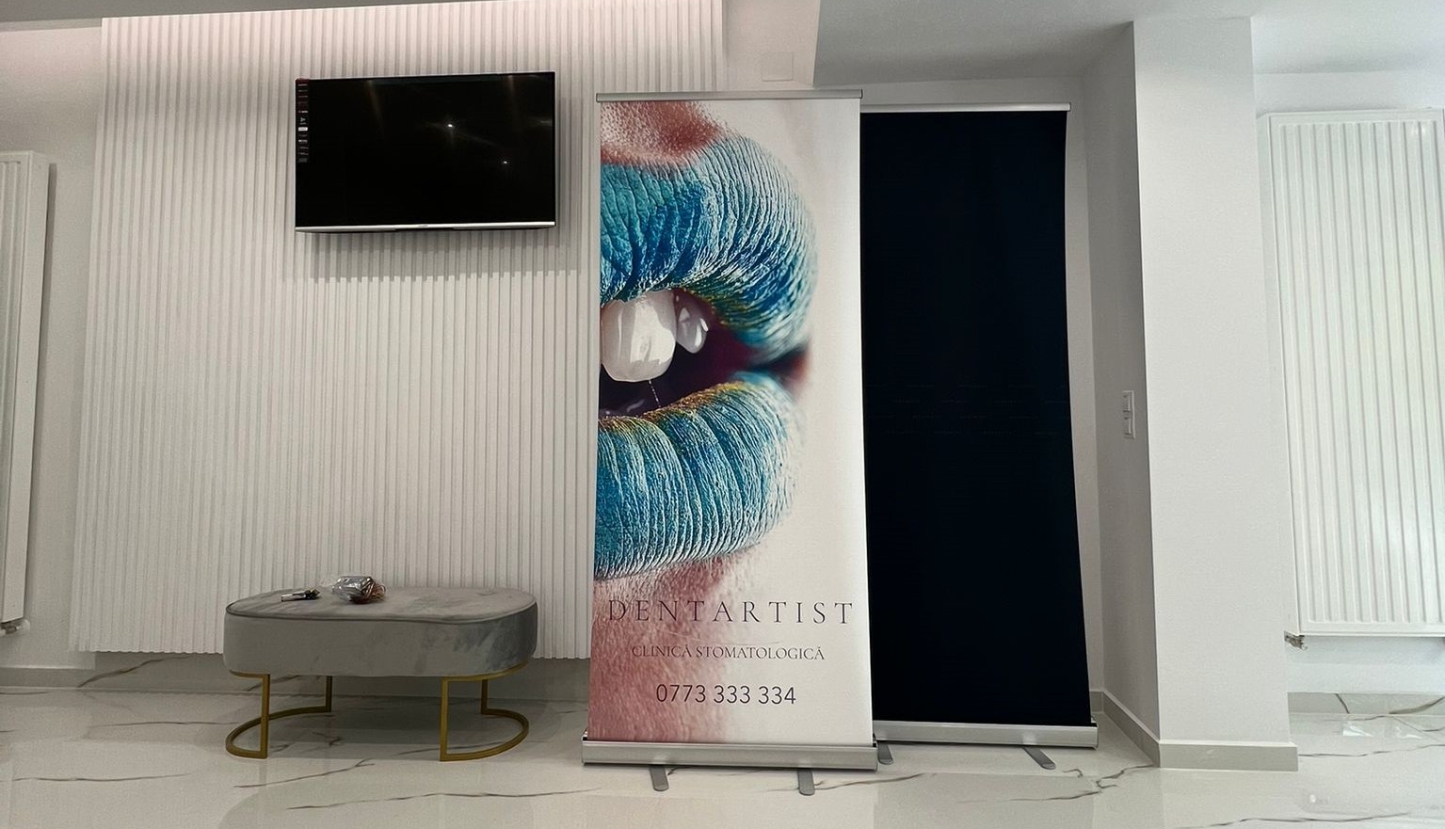 Print roll up, schimbare print roll-up banner, inlocuire print